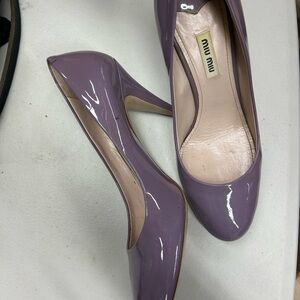 Miu Miu Glossy Lavender Heels